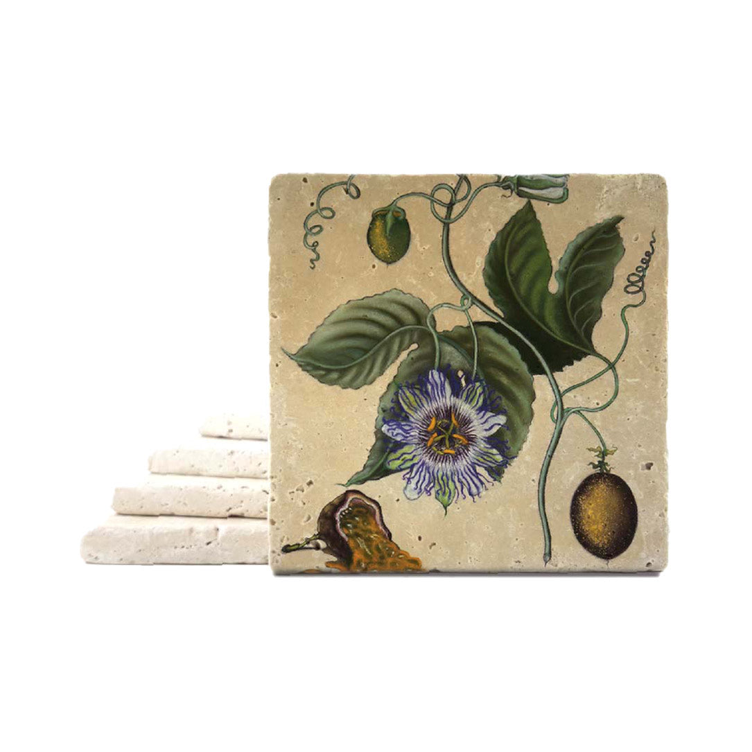 Rachel Szalay Botanical Passionfruit Coaster