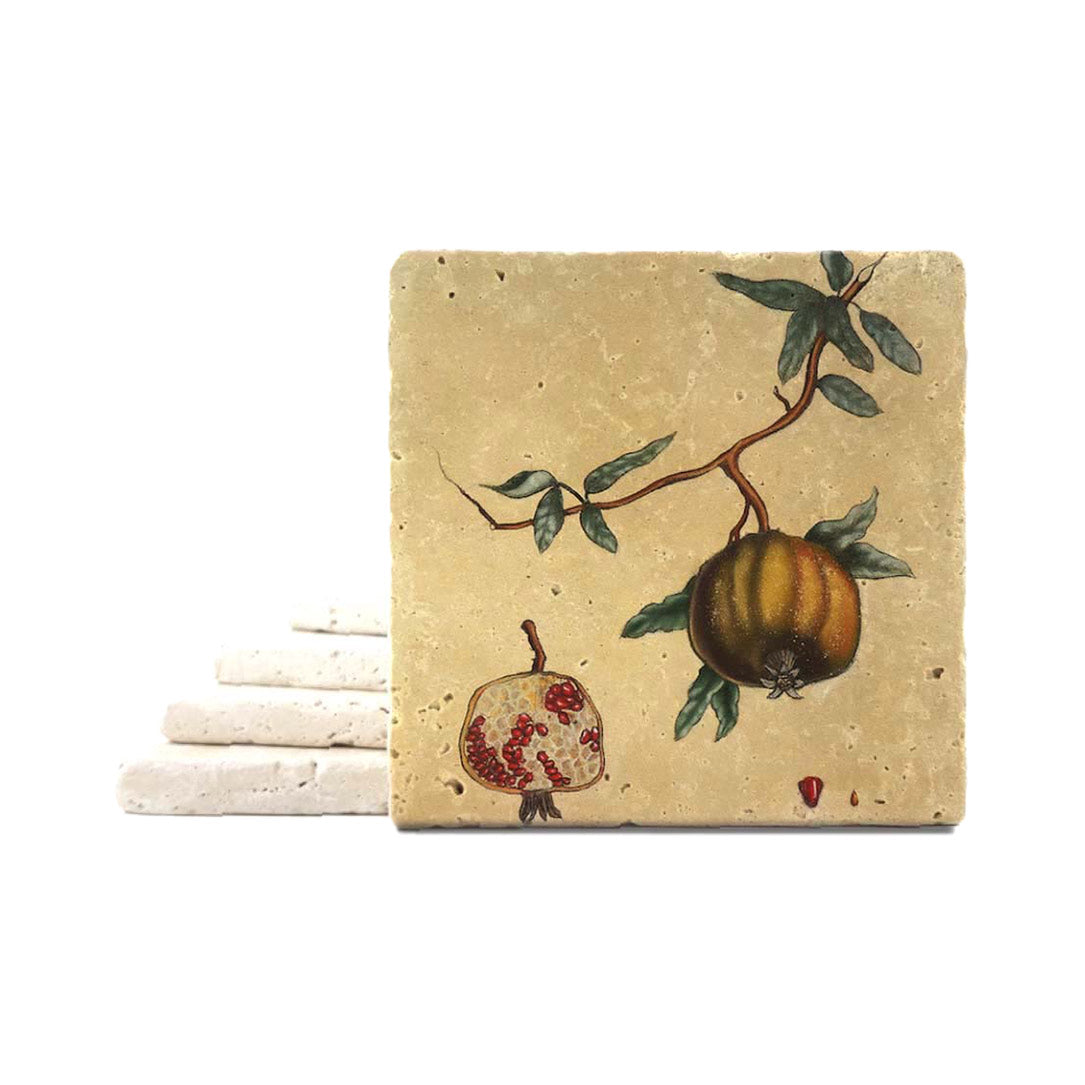 Rachel Szalay Botanical Pomegranate Coaster