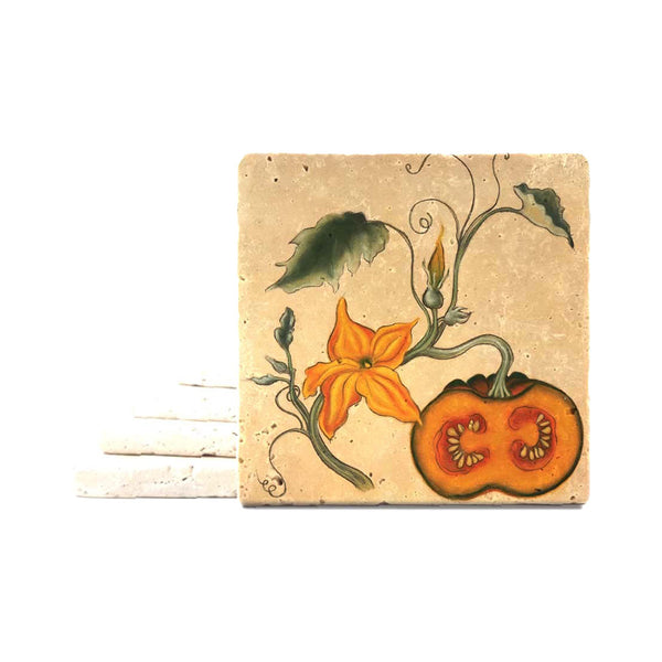 Rachel Szalay Botanical Pumpkin Coaster